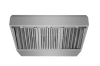 Hotte aspirante professionnelle certifiée ETL, grande, en acier inoxydable, avec cheminée, pour cuisine extérieure, électrique, avec éclairage LED, haute performance