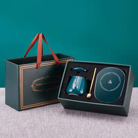 Boîte d'emballage en papier ondulé imprimé écologique pour tasse en céramique, emballage personnalisé pour tasse à café, coffret cadeau avec poignée