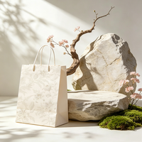 Sac cadeau noir personnalisé pour vêtements et mode, emballage élégant pour la vente au détail avec poignée en coton