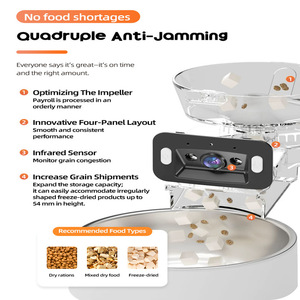 Comedero Inteligente para Mascotas de Doble Cámara, Dispensador Automático de Comida y Agua de Acero Inoxidable 304 con Pantalla LCD para Perros y Gatos - Product Image 5