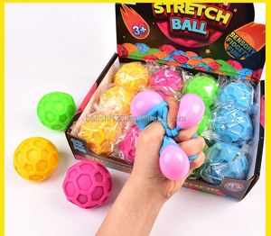 Balle anti-stress en TPR à changement de couleur, extensible et en maille, avec slime coloré à rebond lent, jouet souple pour soulager le stress et la tension - Product Image 4