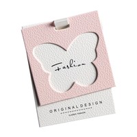 Étiquettes suspendues pour vêtements en papier épais, personnalisées, avec motif enroulé nœud papillon, clause antivol et dorure à chaud