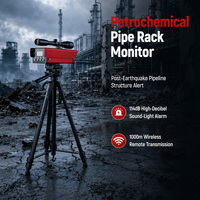Moniteur de déplacement multifonctionnel de secours avec inclinomètre laser intégré, détection vidéo et de gaz, protection IP66