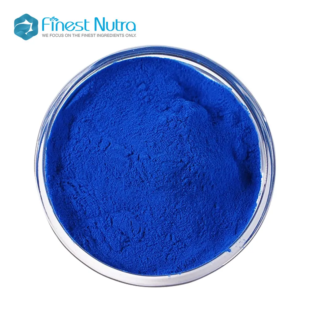Оптовая продажа, натуральный синий цвет, порошок экстракта спирулины E18, фикоцианин