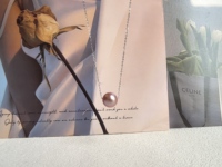 Parfait rond blanc 5A véritable collier pendentif perle d'eau douce Edison en argent sterling 925
