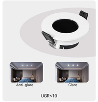 Boîtier de projecteur rond en aluminium MR16 GU10 anti-éblouissement encastré mural pour éclairage descendant