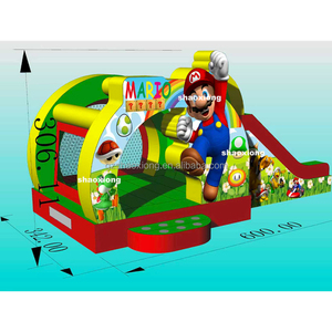 Château gonflable commercial d'extérieur pour enfants et tout-petits, château gonflable à thème de dessin animé avec toboggan, maison de rebond gonflable avec souffleur - Product Image 2