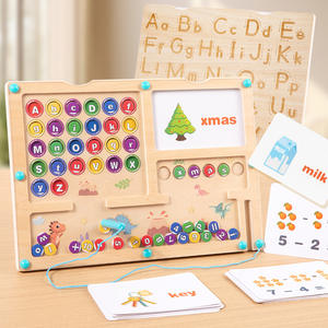 Yuci magnétique mot-orthographe numéro opération enfants dinosaure écriture stylo balle roulant labyrinthe éducatif apprentissage précoce jouet - Product Image 1