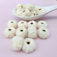 Perles rondes en fausse fourrure de lapin colorées, à grand trou, moelleuses, pour stylos perlés et confection de vêtements QC