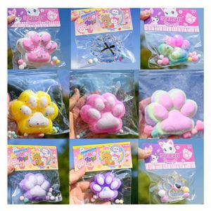 Custom Printed <b>Cat</b> Paw Kawaii <b>Squishy</b> Stress Ball Slow Rising Mochi Texture for 5 to 7 Years Bulk Orders - Product Image 5