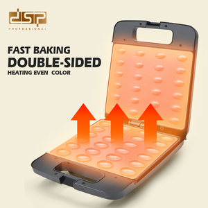 DSP Hot Sale1400W <span class=keywords><strong>Pro</strong></span> Sandwich Maker - 4 tranches de verrouillage automatique, Cool-Touch et plaques antiadhésives pour petit déjeuner/bureau/fête - Product Image 3