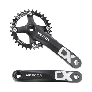Juego de <span class=keywords><strong>Bielas</strong></span> para Bicicleta de Carretera Meroca, Anodizado Negro/Rojo Esmerilado, 170 mm, Cuadrado Cónico, 104BCD, 32T/34T/36T/38T, 555-605 g, Unisex, para 8-11 velocidades - Product Image 1