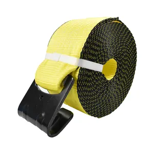 FORCENTRA Heavy Duty Cargo Straps 4 Inch/100mm Winch Strap US Standard For Flatbeds Trailers And Truck