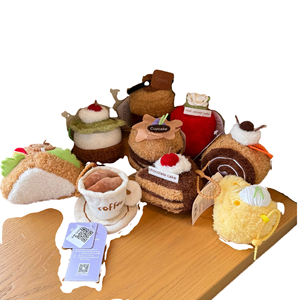 Dulce Dim Sum juguete de peluche colgante llavero 10-12cm comida muñeca pastel para aliviar el estrés para el Día de San Valentín ODM Camarón personalizable - Product Image 1