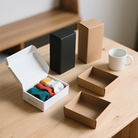 Boîte en carton personnalisée pour cadeaux, vêtements de boutique pour hommes, écharpe, sous-vêtements, t-shirt, chaussettes, emballage