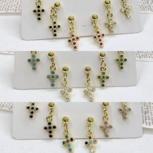 BD-D378 Orecchini con Charm in Zirconia Colorata, Orecchini CZ Multicolore a Forma di Cuore/<span class=keywords><strong>Quadrato</strong></span>/Goccia, Gioielli Delicati da Donna - Product Image 6