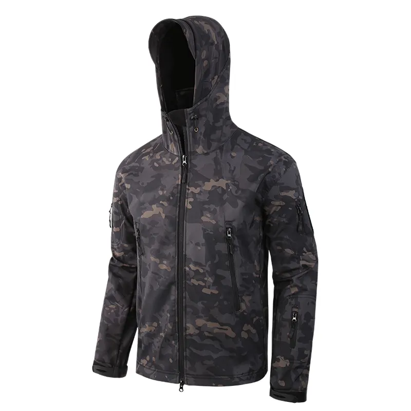 ESDY Outdoor Paintball Uniform Combat Softshell giacca da caccia tattica impermeabile con cappuccio