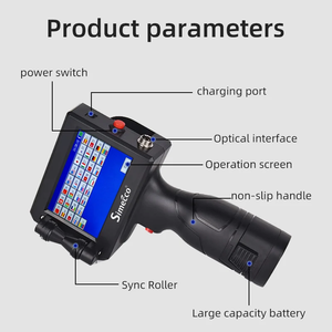 25.4 מ "מ כף יד חכמה מכונת קידוד חכם יבש אנגלית מערכת הזרקת דיו מדפסת קרטון חדשה תאריך מספר qr קוד - Product Image 3