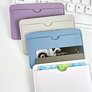 Accessori da Viaggio Portacarte in Pelle Minimalista <span class=keywords><strong>Rosa</strong></span> con 3 Scomparti - Product Image 3