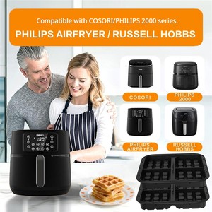 Moules à gaufres en silicone de qualité alimentaire, durables, antiadhésifs et résistants à la chaleur, pour un <span class=keywords><strong>petit</strong></span>-déjeuner végétalien - Product Image 6