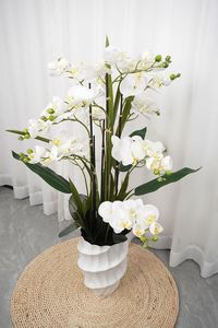 Oh Arts Factory Price Sale Home Decorative Artificial Real Touch Orchids in Ceramic Pot <b>Ornamental</b> Potted Flowers - Product Image 6