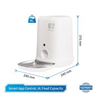 Distributeur automatique de nourriture pour animaux de compagnie intelligent avec caméra 1080P, alimenté par batterie, étanche, avec bol en plastique