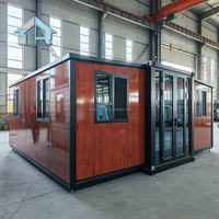 Villa de luxe préfabriquée extensible de 20 pieds de qualité supérieure Maison conteneur pliable de 2 à 3 chambres Fenêtres panoramiques pour immeubles de bureaux côtiers