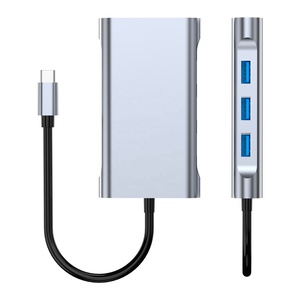 Hub adaptateur <span class=keywords><strong>USB</strong></span> type <span class=keywords><strong>C</strong></span> 7 en 1 avec 3 ports <span class=keywords><strong>USB</strong></span> 3.0 HDMI VGA Gigabit Ethernet et charge PD pour Macbook <span class=keywords><strong>Pro</strong></span> , <span class=keywords><strong>iPad</strong></span> <span class=keywords><strong>Pro</strong></span>, etc. - Product Image 5
