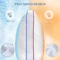 Oreiller de refroidissement cervical en mousse à mémoire de forme déchiquetée réglable nouveau design avec un motif solide à prix réduit pour le soutien du cou