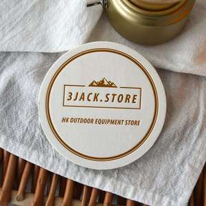 Bán buôn hình dạng tùy chỉnh giấy Coaster Cốc giấy trắng Coaster đế lót ly tùy chỉnh cho các quán bar khách sạn - Product Image 3