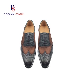 Handmade Unique Design High Quality Vintage Men's Leather <b>Shoes</b> Custom Logo High-end Sense <b>Comfort</b> Autumn Lace-up Wedding <b>Shoes</b> - Product Image 4