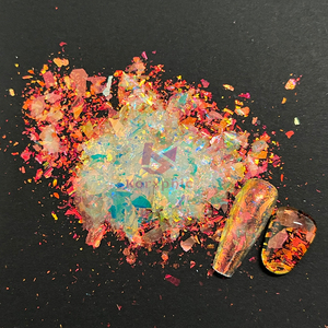 Poudre de mica multicolore effet miroir, paillettes de mica pour nail art, paillettes irisées effet caméléon pour vernis à ongles - Product Image 2