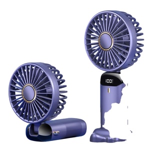 Ventilateur de poche multifonctionnel avec boîte à arômes, écran numérique, 5 vitesses, pliable, pour cadeau d'été - Product Image 1