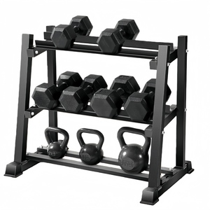 CZFIT Foldable Three-Layer <b>Dumbbell</b> Power Rack Back Extension Alloy Steel Construction Commercial Use <b>Dumbbell</b> Storage Benches - Product Image 1