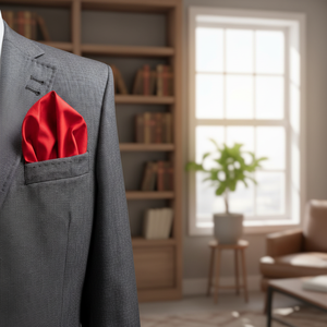 <b>Red</b> Plain Neck <b>Handkerchief</b> - Product Image 3