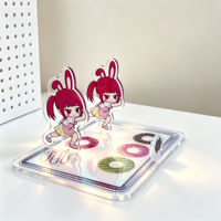 Sous-verre carré en acrylique vierge pour usine, impression UV personnalisée, support de tasse surélevé, résistant à la chaleur, présentoir de boissons pour bar, cadeau