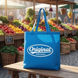 Sac fourre-tout promotionnel personnalisé de haute qualité pour entreprises, sac d'épicerie réutilisable, taille moyenne, poignées en toile, sac fourre-tout en toile - Product Image 1