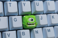 Keycap Resin OEM Artisan Terinspirasi Kartun Mike Wazowski dari Monsters University