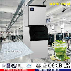 Machines à glaçons commerciales en acier inoxydable épaissi BY-420W(F), machines à glaçons transparents - Product Image 1