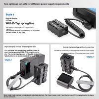 D-TAP NP-F550/970 moniteur de batterie factice double face sans fil lumière LED Transmission vidéo V-Mount alimentation accessoires de caméra