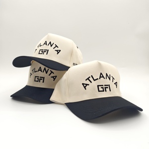 Casquette de baseball sportive en coton Oxford Dobby 5 panneaux de haute qualité avec logo brodé personnalisé, bicolore et réglable - Product Image 1