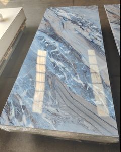 High Glossy 4x8 Marble TV Background Wall <strong>Panel</strong> Waterproof Flexible 3mm PVC Sheet UV Printed Decorative Interior Wall <strong>Panel</strong> - Product Image 4