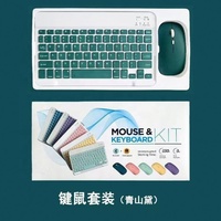Ensemble clavier et souris sans fil Compact Pro 4 avec rétroéclairage RGB, surface anti-traces de doigts, étanche, anti-chute, clavier multimédia