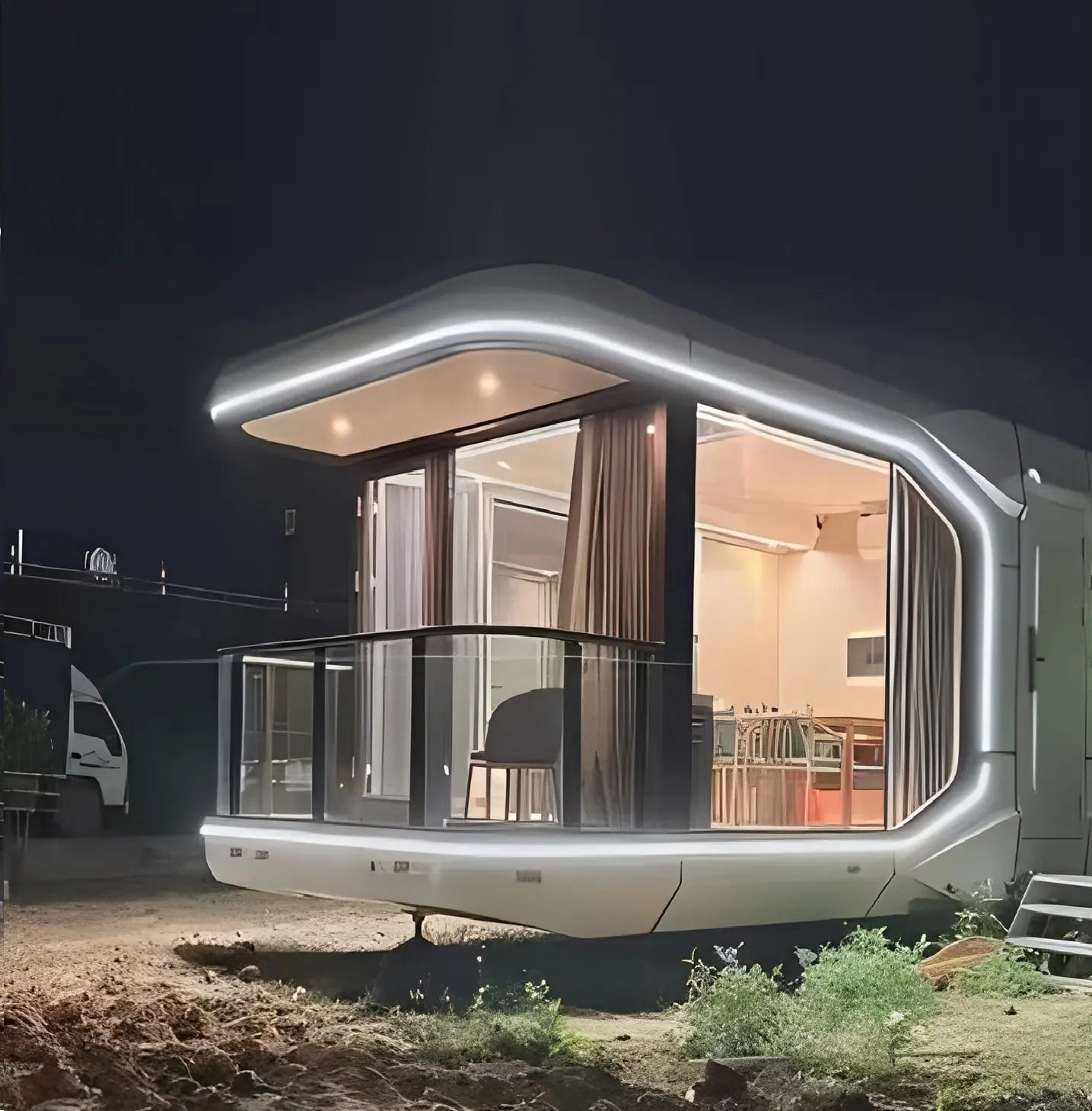 Airbnb Camping Capsule Villa 'S Maison Prefabriquee Casas Prefabricadas Modernas Cabine Kit Geprefabriceerd Modulair Klein Prefab Huis