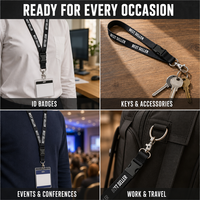 Cordons en polyester écologiques professionnels pour porte-badge avec impression par transfert thermique et logo personnalisé