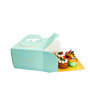 Bán Buôn Trắng Trong Suốt <span class=keywords><strong>3</strong></span> 4 6 8 Inch Bánh Hộp Với Cửa Sổ Sang Trọng Cupcake Pastry Bánh Bao Bì Hộp Giấy Với Xử Lý Khay - Product Image 6