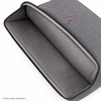 Housse d'ordinateur portable en polyester sur mesure avec poche avant zippée, étui pour ordinateur professionnel