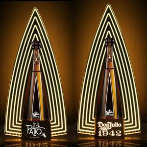Botella de Tequila 1942 con logotipo personalizado, presentador, Servicio VIP, glorificador, letrero de neón para DJ, discoteca, evento, fiesta, club nocturno