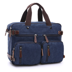 Maletín de negocios de lona duradera para <span class=keywords><strong>hombre</strong></span>, bolso cruzado simple y barato para ordenador portátil de 17 pulgadas para uso diario en la oficina - Product Image 5