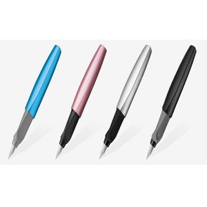 M&G Ergonomic Fountain <b>Pens</b> Pure Blue Super Soft Ergonomic Rubber Grip School Student Kids Fountain <b>Pen</b> - Product Image 1